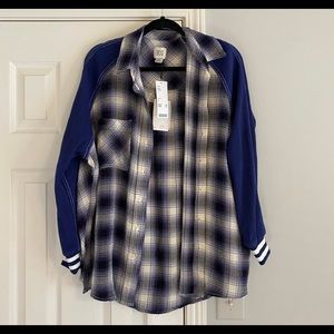 NWT BDG Blue Plaid Top